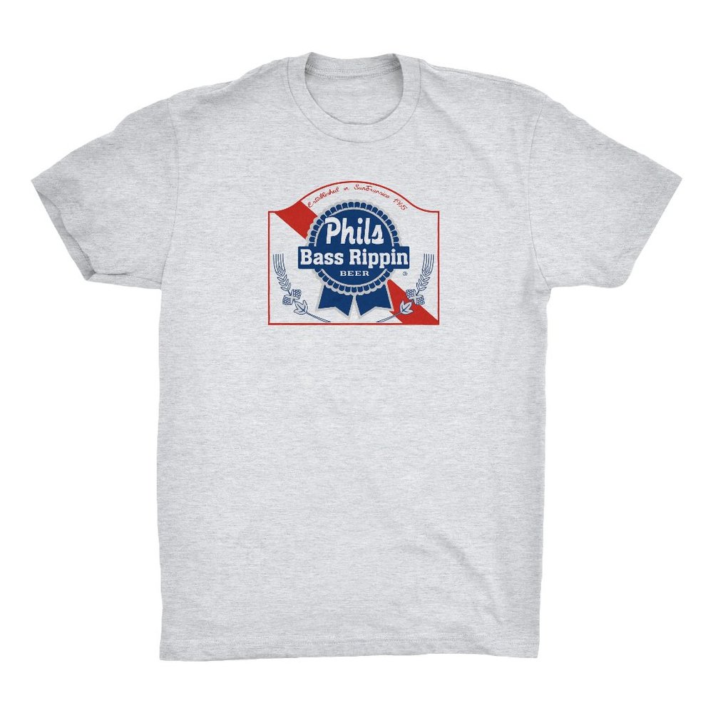 Grateful Dead Phil Lesh t-shirt Parody Tribute Bass Rippin' Beer PBR Parody NWT